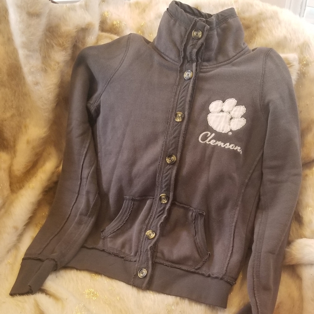 Clemson Button-up Sweatshirt